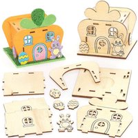 Osterhase Holz-Teelichthalter (pro Set 3) Bastelaktivitäten zu Ostern – günstig kaufen