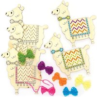 Lama Stickset aus Holz (pro Set 4) Flecht und Weben Bastelsets – günstig kaufen