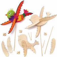 Windmühlen Vogel HolzBastelset (pro Set 3) Basteln mit Holz