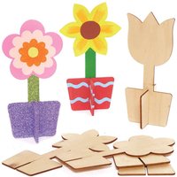 3D Blume aus Holz (pro Set 6) Basteln mit Holz