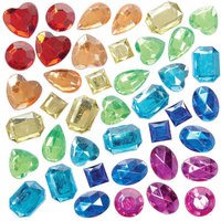 Große selbstklebende Schmucksteine in Regenbogenfarben (pro Set 120) Bastelbedarf Verzierung & Dekorationen
