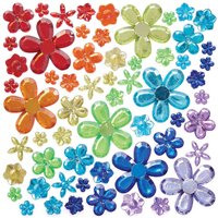 Selbstklebende Blumen Strasssticker (pro Set 180) Bastelbedarf Verzierung & Dekorationen