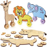Dschungeltiere aus Holz (pro Set 5) Basteln mit Holz
