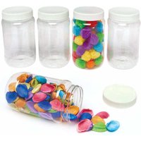 Einmachgläser aus Plastik (pro Set 6) Bastelbedarf Aufbewahrung