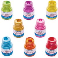 Mini Farbtöpfe für Stoffmalerei mit Perlglanzeffekt (pro Set 8) Stoffmalerei