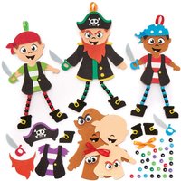 Piraten mit Baumelbeinen Bastelset (pro Set 5) Bastelsets