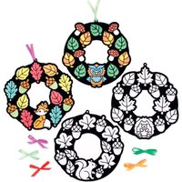 Samtige Herbstkränze zum Ausmalen (pro Set 10) Bastelsets
