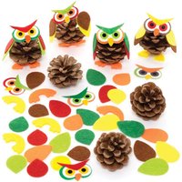 Eulen Tannenzapfen- Bastelset (pro Set 6) Bastelsets