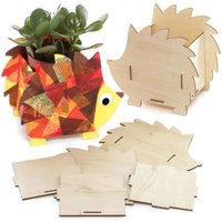 Igel Blumentopf-Set aus Holz (pro Set 3) Basteln mit Holz
