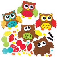 Eulen Mix & Match Bastelsets mit Magnet (pro Set 8) Bastelsets