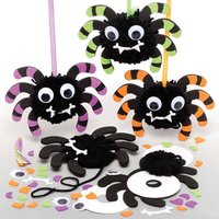 Spinnen- Bastelset mit Bommeln (pro Set 3) Halloween-Basteleien