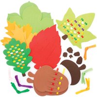 Herbstliches Webset (pro Set 6) Flecht und Weben Bastelsets