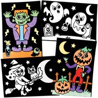 Halloween Samtbilder zum Ausmalen (pro Set 10) Halloween-Basteleien