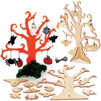 Gruseliger Baum Holzbastelset (pro Set 2) Halloween-Basteleien