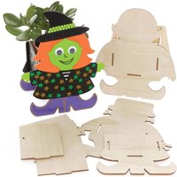 Halloween Blumentopf-Bastelsets aus Holz (pro Set 3) Halloween-Basteleien