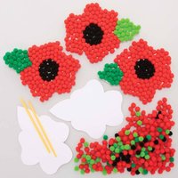 Klatschmohn Bastelset mit Bommeln (pro Set 5) Remembrance Day