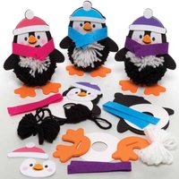 Pinguin-Bastelset mit Bommeln (pro Set 3) Bastelaktivitäten zu Weihnachten