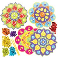 Rangoli-Bastelset mit Pailletten (pro Set 4) Bastelsets