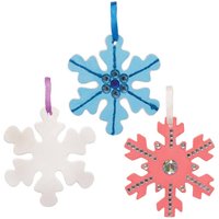 Schneeflocken aus Keramik (pro Set 5) Bastelaktivitäten zu Weihnachten