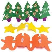 Weihnachtliche Kartenrohlinge ausziehbar (pro Set 10) Bastelbedarf zu Weihnachten
