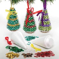 Weihnachtsbaum Bastelset mit Pailletten (pro Set 3) Bastelaktivitäten zu Weihnachten