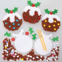 Weihnachtspudding Bastelset mit Bommeln (pro Set 5) Bastelaktivitäten zu Weihnachten