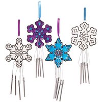 Schneeflocken Sonnenfänger Windspiele (pro Set 4) Bastelaktivitäten zu Weihnachten