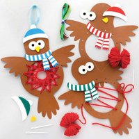 Rotkehlchen Webset (pro Set 5) Bastelaktivitäten zu Weihnachten