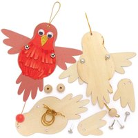 Vogel-Bastelset aus Holz (pro Set 5) Basteln mit Holz