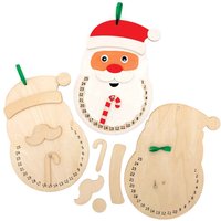 Weihnachtsmann Countdown bis Weihnachten Bastelsets (pro Set 3) Bastelaktivitäten zu Weihnachten