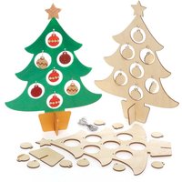 Weihnachtsbaum Holzdekorationen Set (pro Set 2) Bastelaktivitäten zu Weihnachten