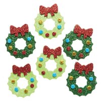 Weihnachtskranz Glitzeraufkleber (pro Set 100) Bastelbedarf zu Weihnachten