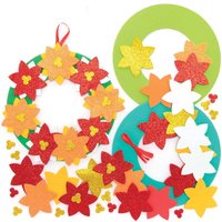 Weihnachtsstern-Kranzsets (pro Set 3) Bastelsets
