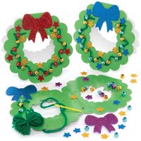 Weihnachtskranz-Kartensets zum Besticken (pro Set 6) Bastelaktivitäten zu Weihnachten
