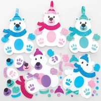 Eisbär Mix & Match-Bastelset (pro Set 8) Bastelaktivitäten zu Weihnachten