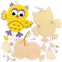 Eulen Handpuppen-Set aus Holz (pro Set 5) Bastelaktivitäten zu Weihnachten