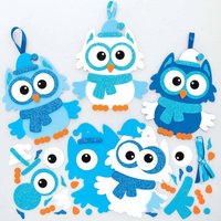 Schnee-Eule Mix & Match-Bastelsets (pro Set 8) Bastelsets