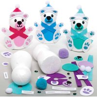 Eisbär Bausätze (pro Set 4) Bastelaktivitäten zu Weihnachten