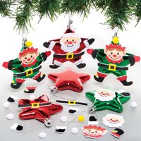 Weihnachtsmann & Elf Weihnachtskugeln (pro Set 6) Bastelaktivitäten zu Weihnachten