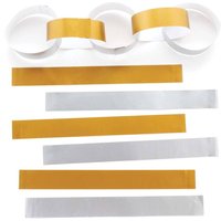 Gold und Silber Papierketten (pro Set 200) Bastelbedarf Pappe & Papier