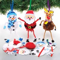 Weihnachtliche Dekorationen mit Bommeln (pro Set 3) Bastelaktivitäten zu Weihnachten