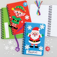 Weihnachtliche Notizbücher (pro Set 4) Bastelbedarf zu Weihnachten