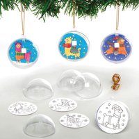 Festliche Kugeln Lama zum Ausmalen (pro Set 8) Bastelaktivitäten zu Weihnachten