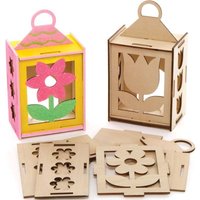 Blumen Holzlaterne Bastelsets (pro Set 3) Basteln mit Holz