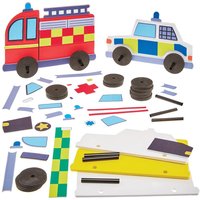 Bastelset Rettungsfahrzeuge zum Ziehen (Pro Set 5)
