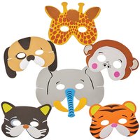 Tiermasken aus Moosgummi (Pro Set 12)