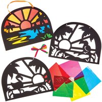 Tropische Bilder mit Buntglaseffekt (Pro Set 6)