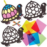 Bastelset Schildkröte mit Buntglaseffekt (Pro Set 6)