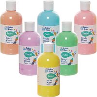 Bastelfarbe in Pastelltönen, 150ml (pro Set 6)