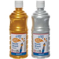 Bastelfarbe Gold & Silber, 600ml (pro Set 2)